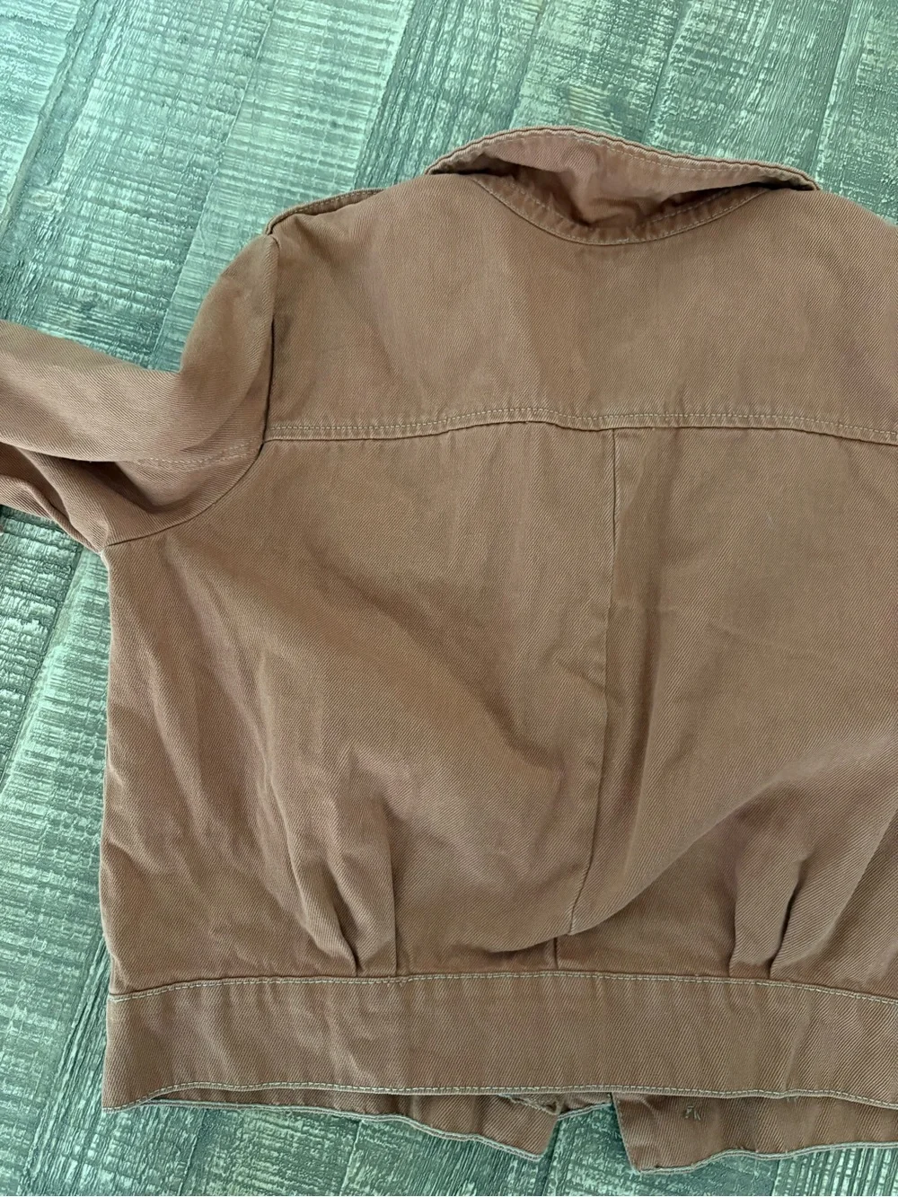 Free People Women's Terracotta Slouchy Eisenhower Trucker Jacket S - Picture 6 of 6